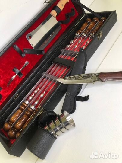 Подарочный набор шампуров в кейсе