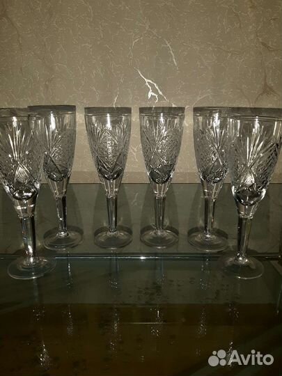 Хрустальные рюмки на ножке СССР