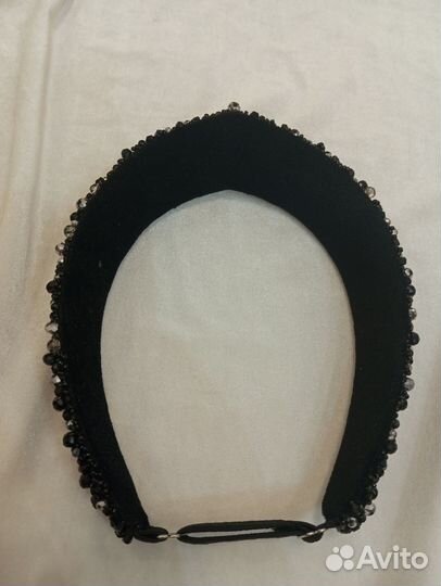 Новый современный кокошник черный