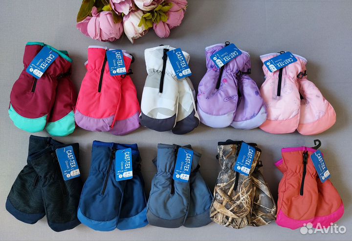 Варежки зимние на молнии новые 2-4 года