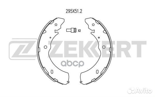Колодки торм. бараб. задн. Mitsubishi L200 IV 0