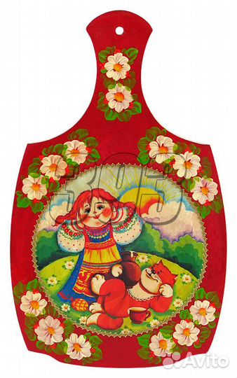 Доска разделочная большая Алёнка с кошкой (24999)