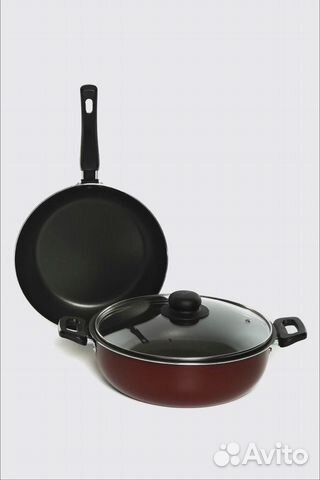 Жаровня с крышкой и сковорода 24 см Scovo