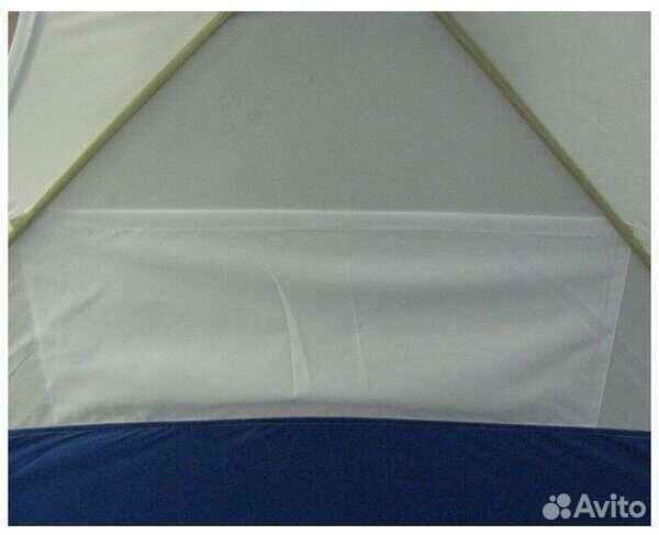 Палатка следопыт Куб 1,8х1,8м 210D, бело-синяя