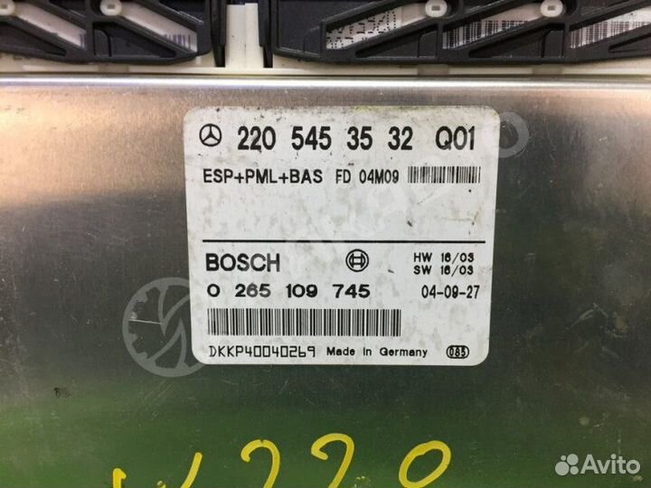 Блок управления ESP+PML+BAS Mercedes-Benz S W220