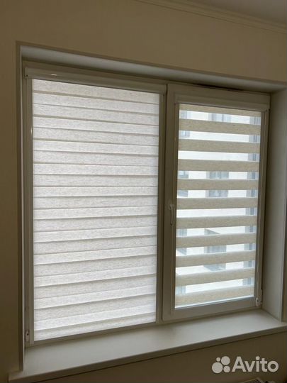 Рулонные кассетные шторы день-ночь