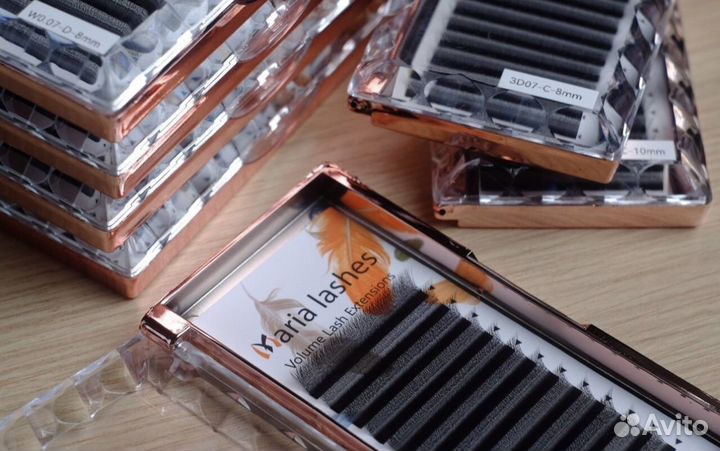 Набор для наращивания ресниц готовые пучки W YY