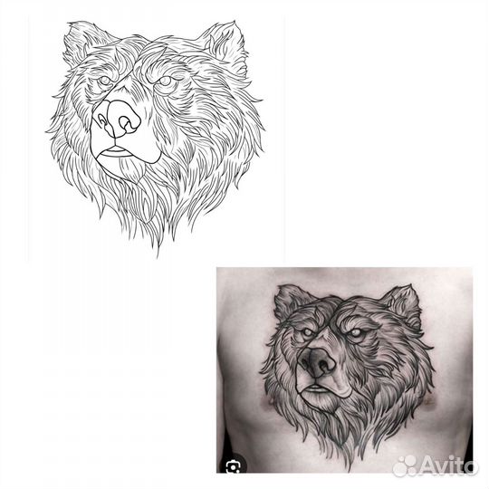 Подготовка эскизов татуировки к печати