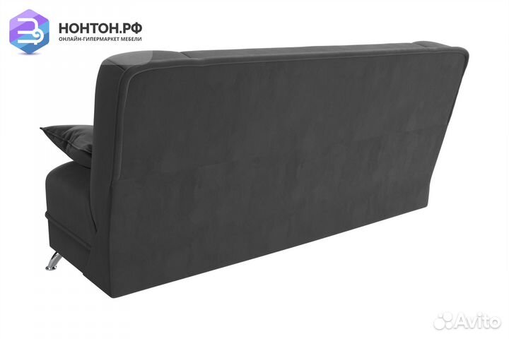 Диван книжка Анна велюр серый