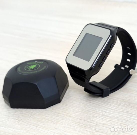 Кнопка вызова официанта Бургер и пейджер часы