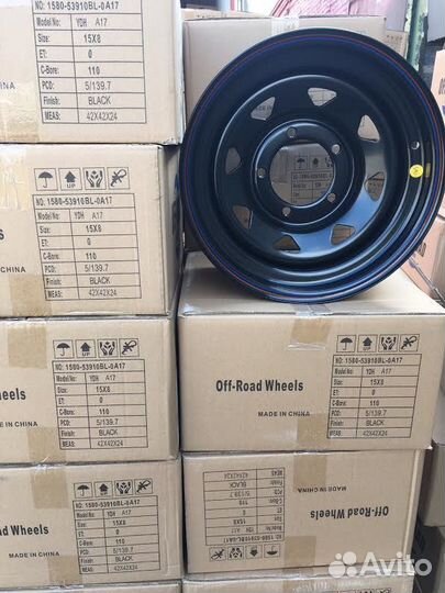 Диск 15х8 ет0 УАЗ 5х139.7 черный треуг. мелкий