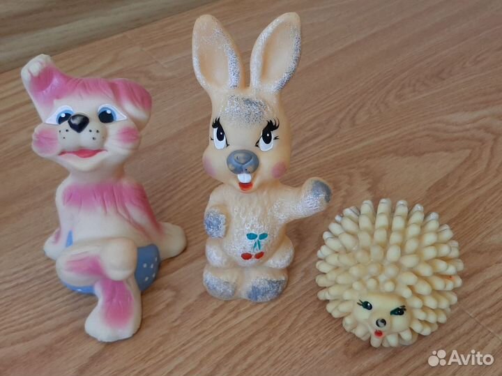 Детские игрушки СССР резиновые, пластик, мягкие