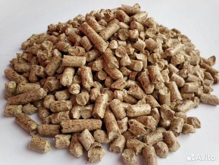 Пеллеты гранулы светлые 6 мм, мешок 15 кг