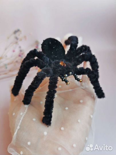 3д брошь Паук ручная работа