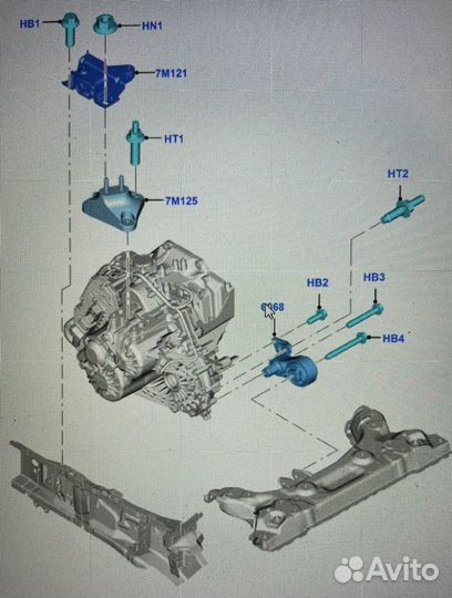 Опора двигателя задняя Ford EcoSport 1783694