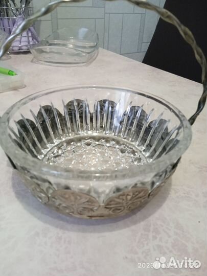 Хрустальная конфетница СССР