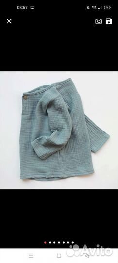 Муслиновая рубашка детская