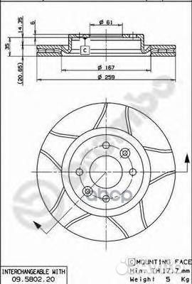 Диск тормозной renault twingo BOX S06 03 09580
