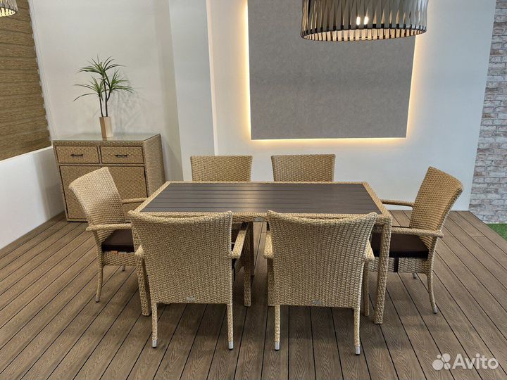 Плетеная садовая мебель из ротанга