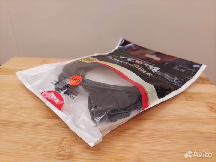 Кабель питания для ибп 1,8м vcom CE001-CU0.75-1.8M