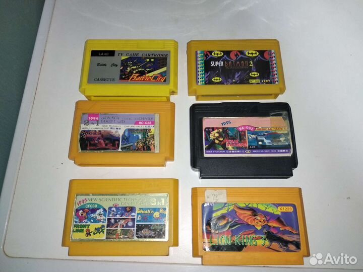 Картриджи денди (dendy) 6 штук стародел