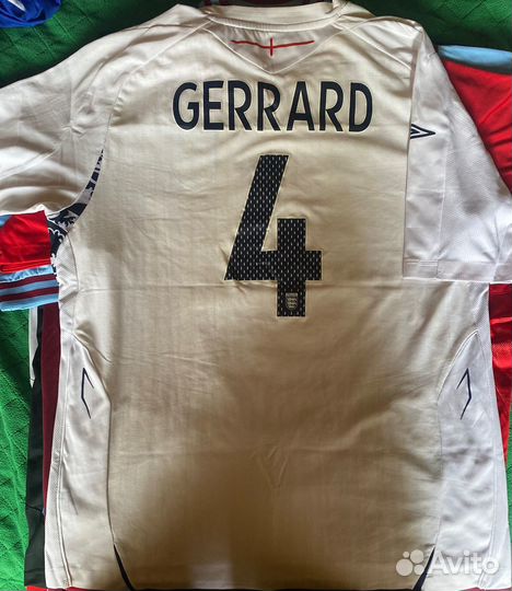 Футболки ретро Англия, Джерард, Вилла Ливерпуль