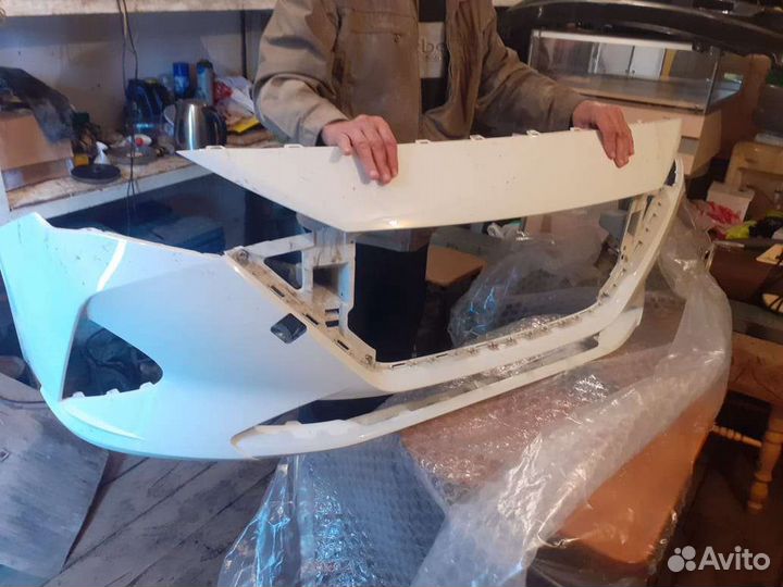 Передний бампер на hyundai solaris 2020