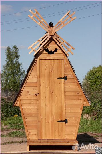 Уличный туалет деревянный ACC339