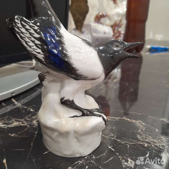 Фарфоровая статуэтка Сорока СССР