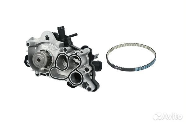 Помпа водяная с термостатом комплект с ремнем 04E1
