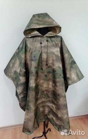 Дождевик пончо накидка плащ мох