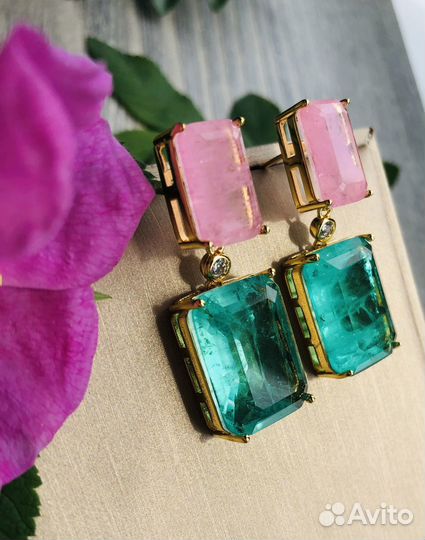 Серьги цирконы