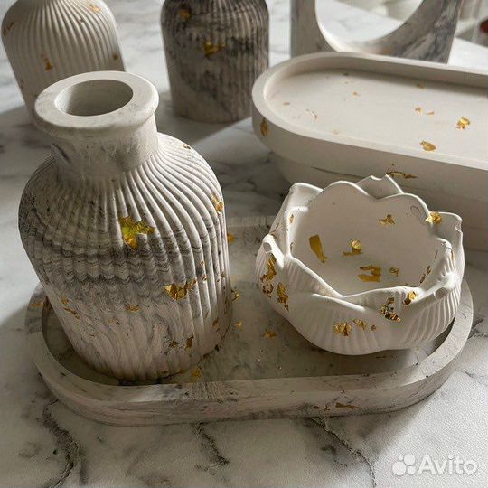 Горшок керамический из гипса