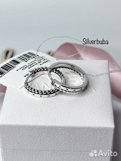 Серьги кольца Pandora signature