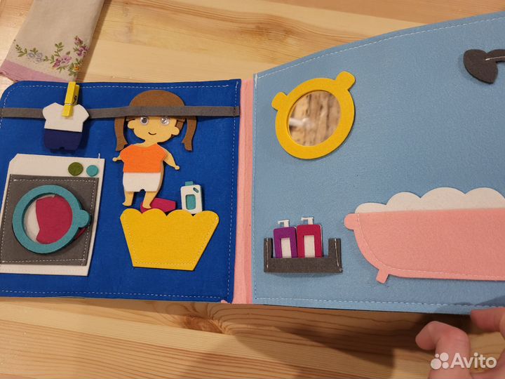 Мягкая книжка book2 монтессори из фетра