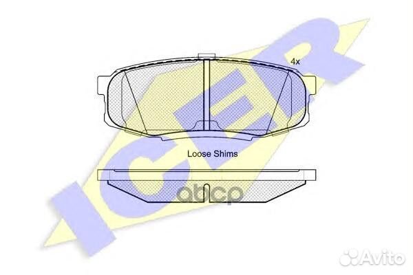 181875 колодки дисковые задние Toyota Land Cru