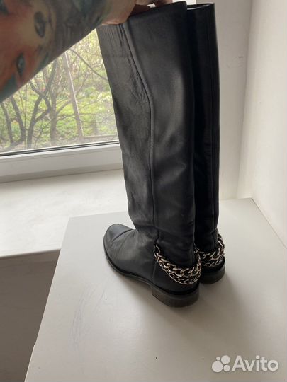 Сапоги женские кожаные демисезон 37