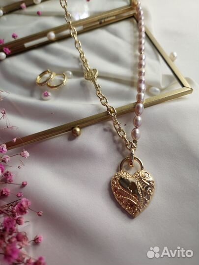 Колье чокер серьги урашения ручной работы