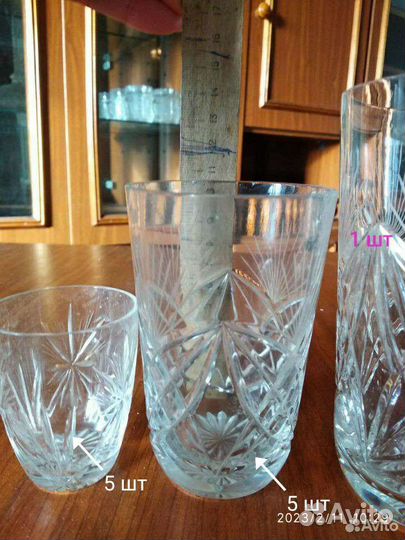 Хрустальные рюмки, бакалы СССР