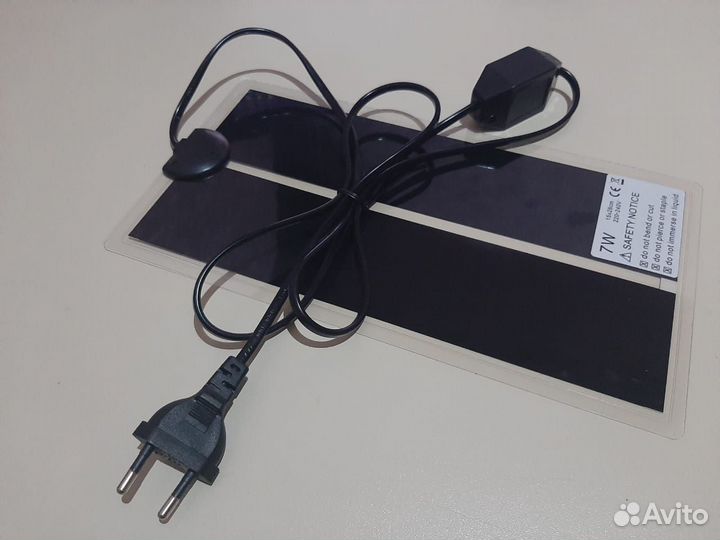 Термоковрик 7W с терморегулятором для рептилий