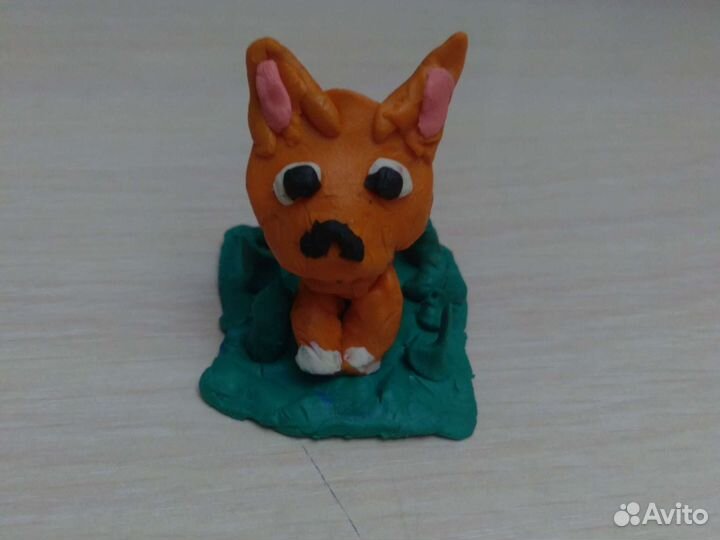 Лисичка из пластилина