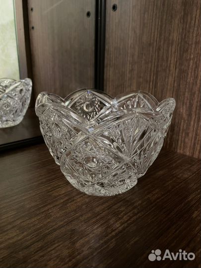 Конфетница хрустальная