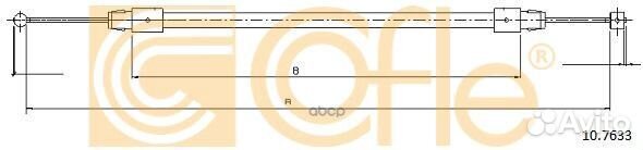 Трос стояночного тормоза 107633 Cofle