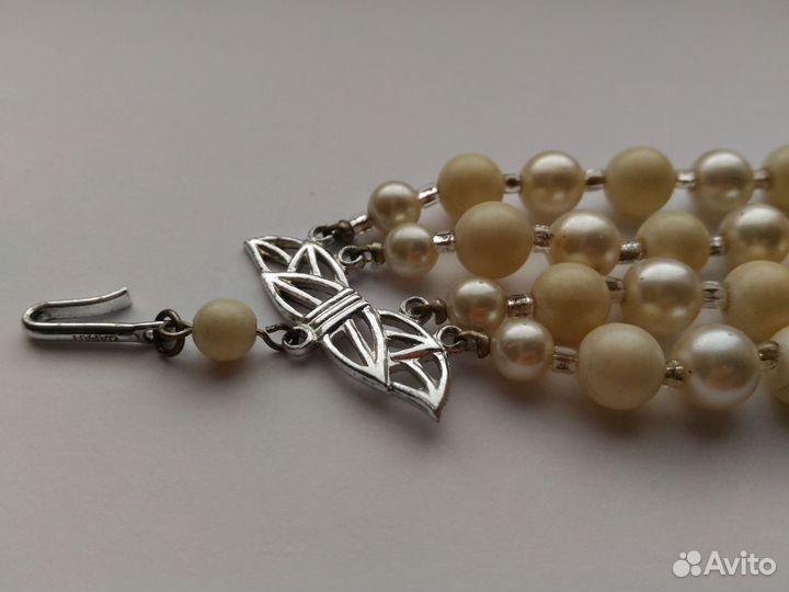 Винтаж: Бусы 4-рядные. japan. 60-е годы