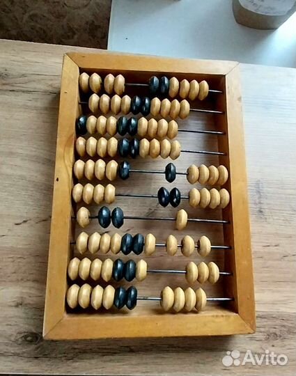 Счеты деревянные СССР 15 на 22см