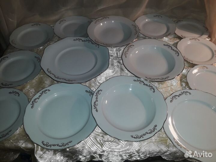 Столовый сервиз периода СССР Дулево Позолота