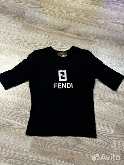 Топ fendi со стразами