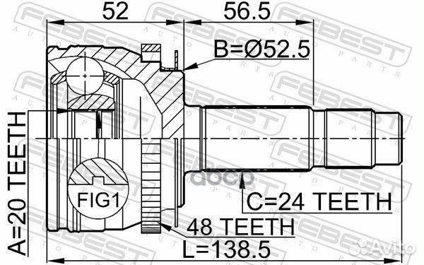 Шрус внешний KIA picanto 2004- 2210-pica48 2210