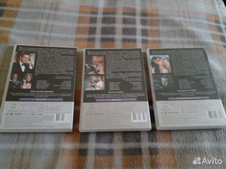 3 DVD. Alfred Hitchcock/Grace Kelly.Подарочный box