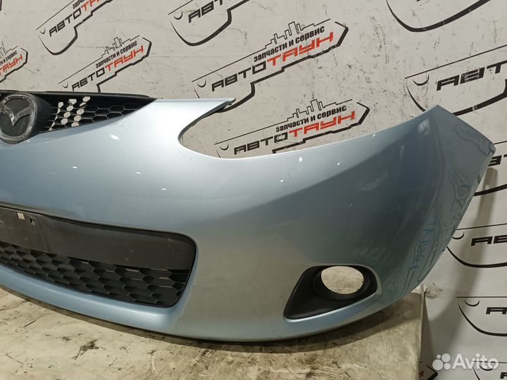 Бампер mazda demio mazda2 DE DE3AS DE3FS DE5FS dejfs D65150031B67 1 модель передний голубой, 33Y TA1